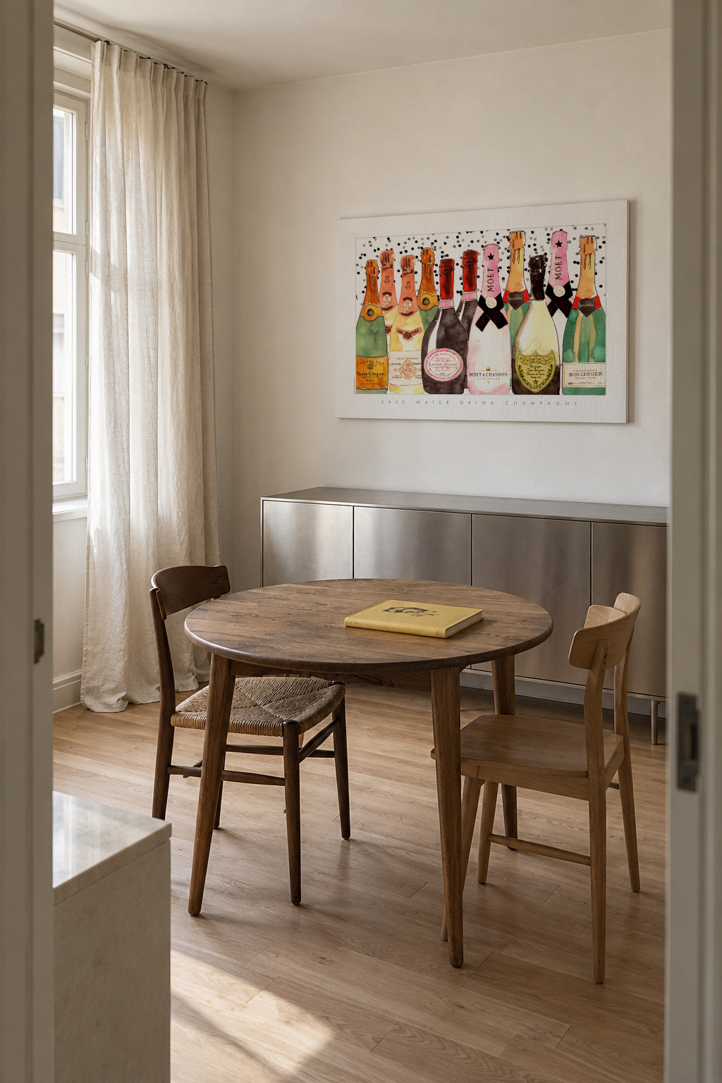 All the champagne - Unframed canvas in an interior