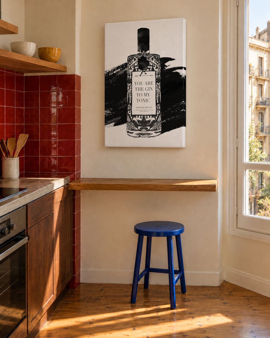 Gin to my tonic - Unframed canvas in an interior