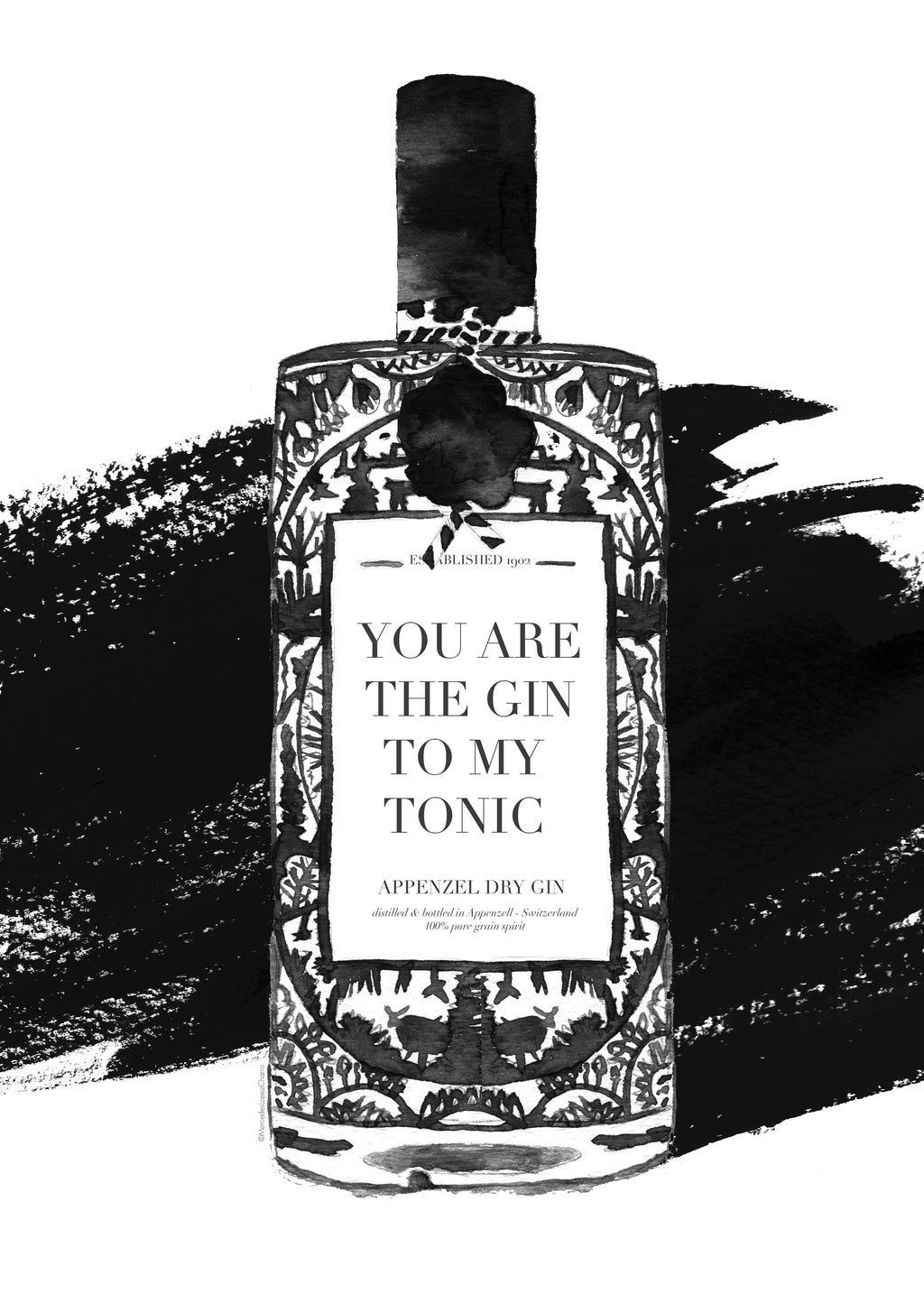 Gin to my tonic - Unframed art print