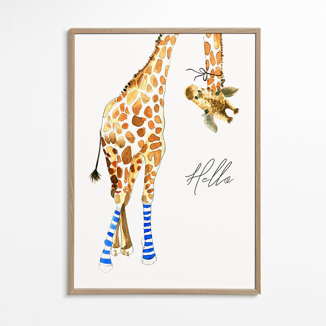 Giraffe with socks