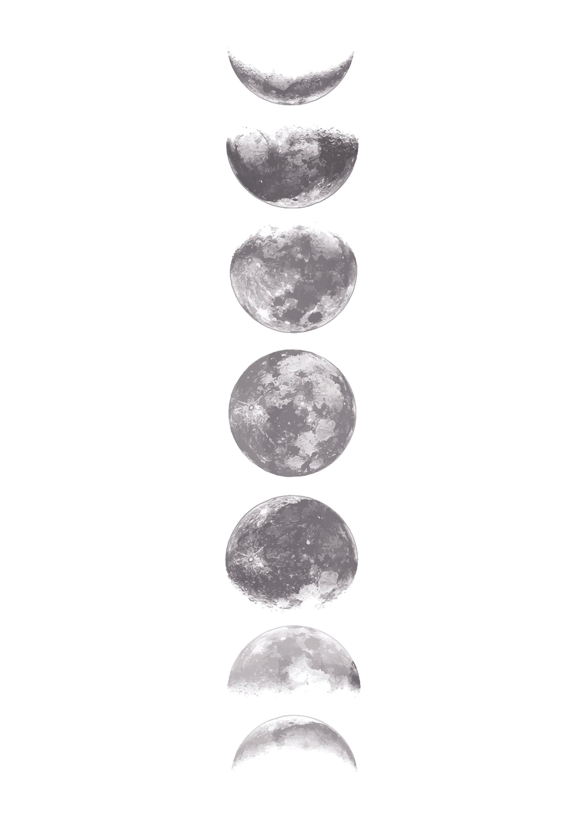 Phases of the moon - Unframed art print
