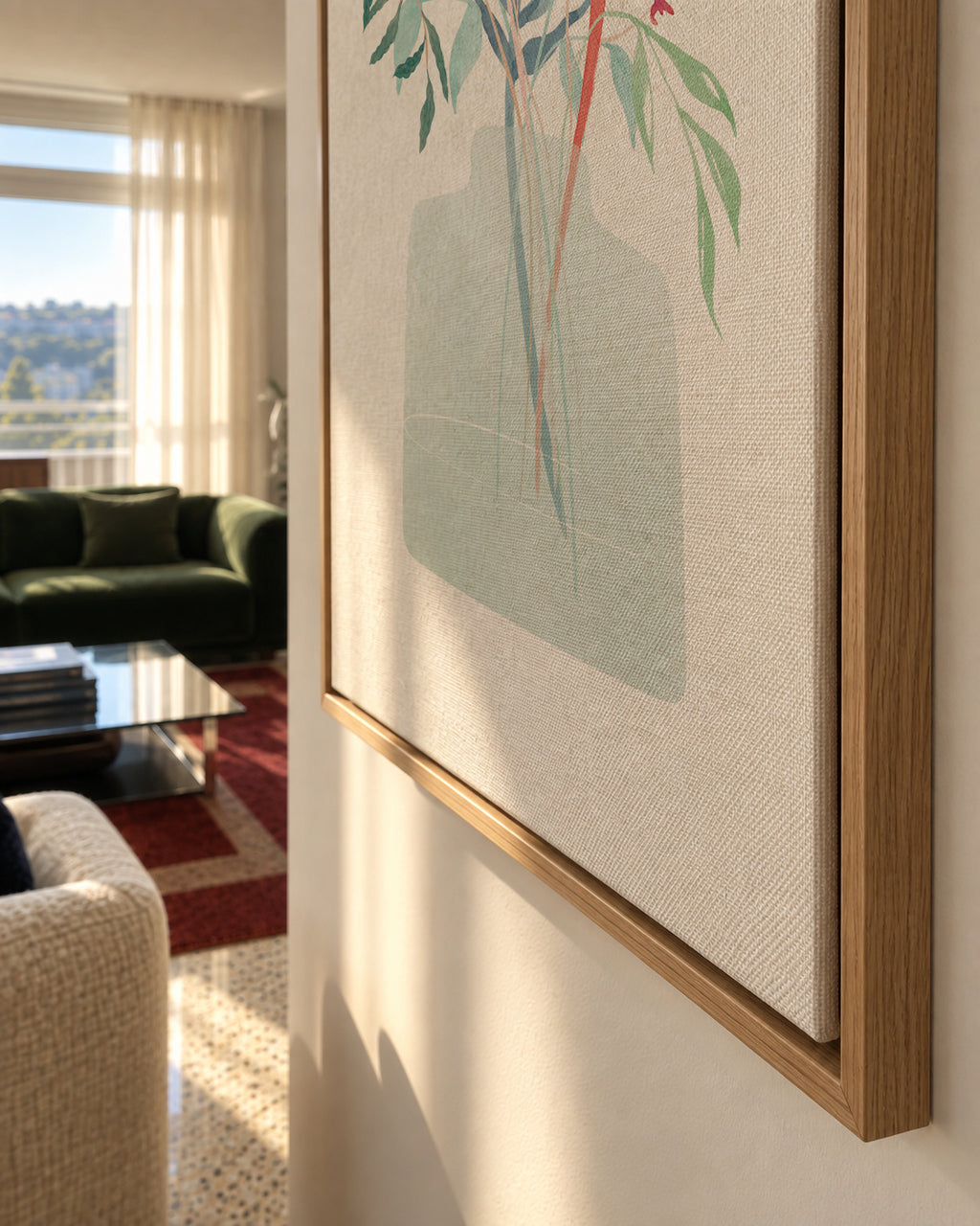 Flower bouquet No.2 - Framed canvas detail