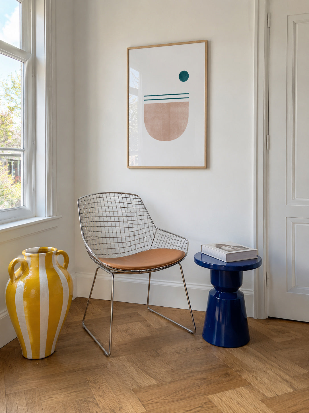 Geometric No 05 - Framed poster in an interior