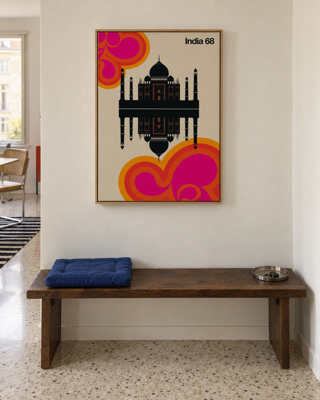 India 68 - Framed canvas in an interior