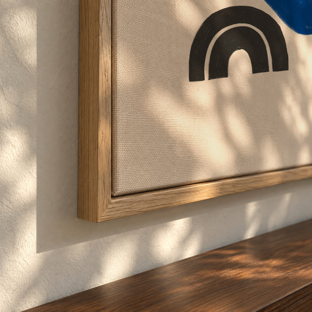 Boho Blue - Framed canvas detail