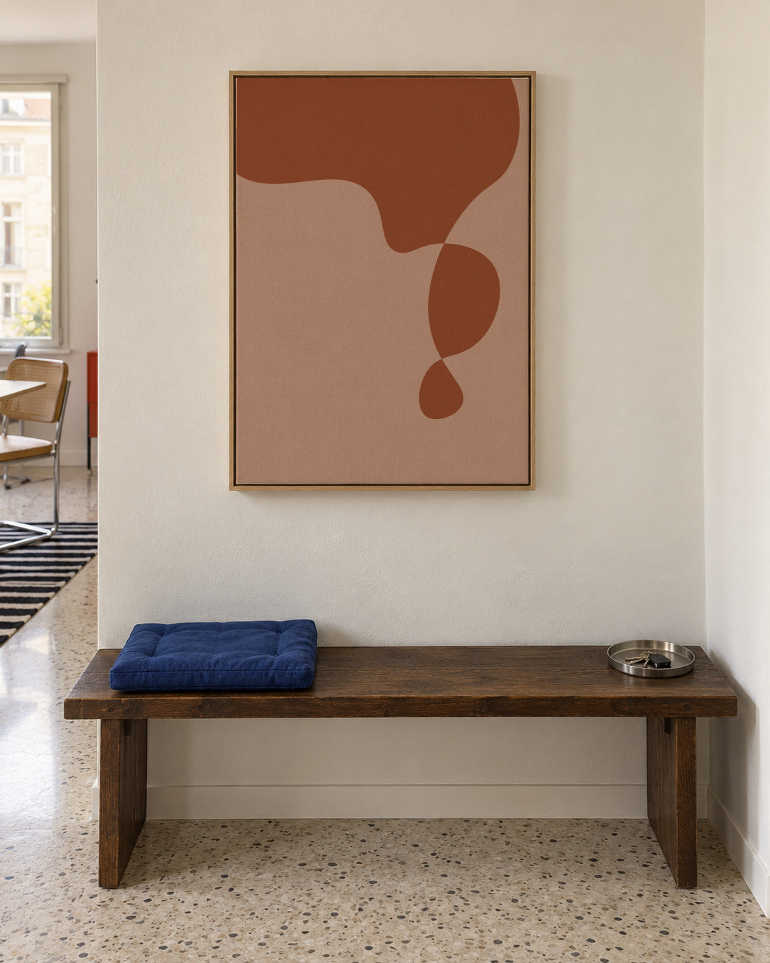 Komorebi I - Framed canvas in an interior