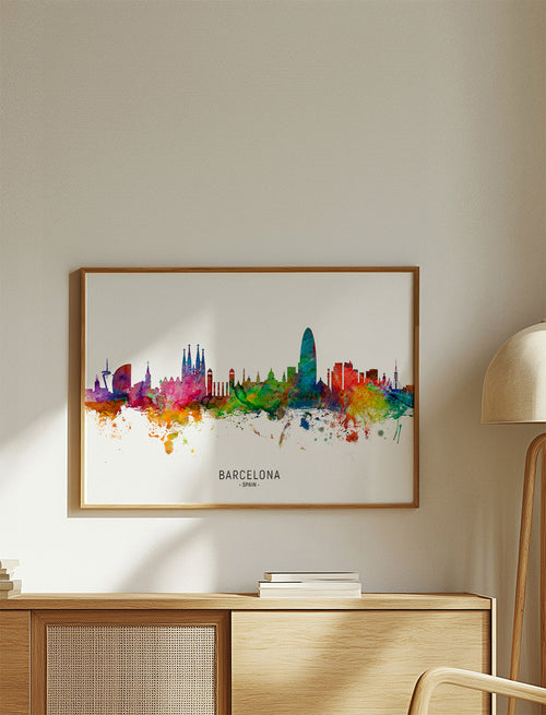 Barcelona Skyline multicolor