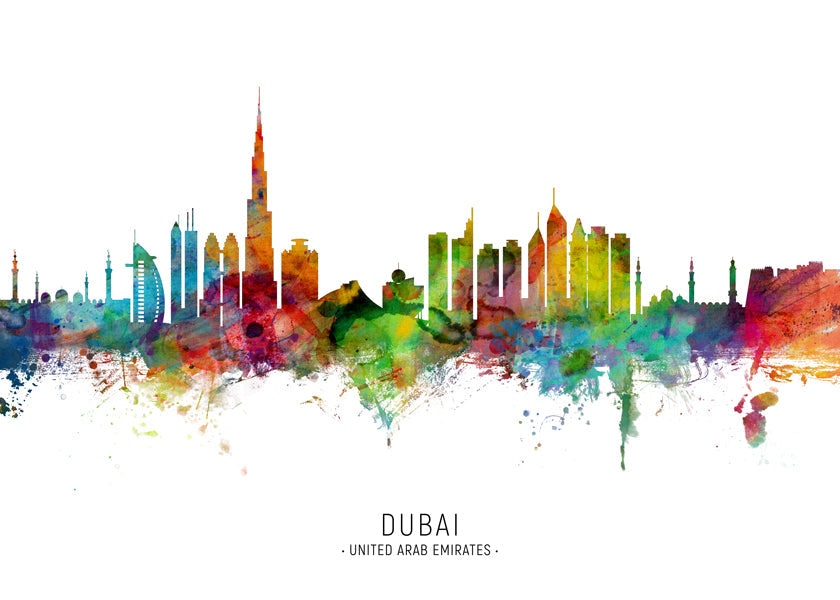 Dubai Skyline multicolor