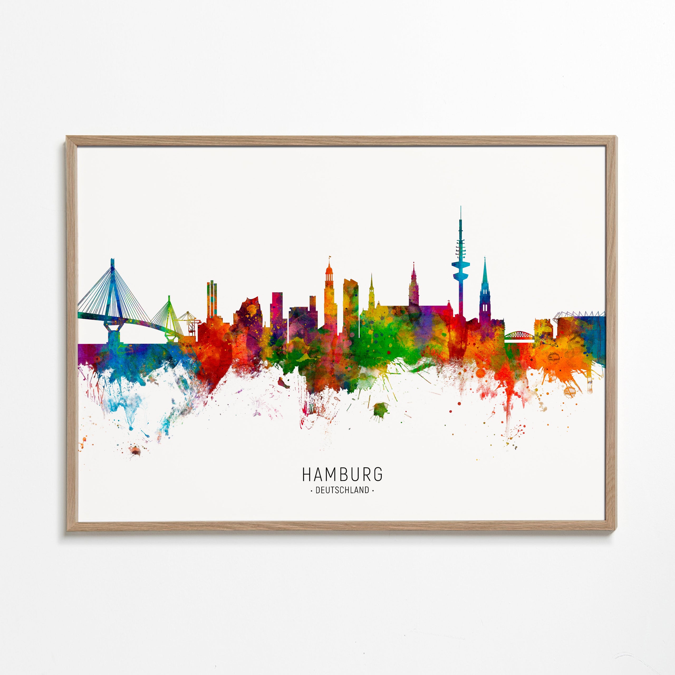 Hamburg Skyline multicolor