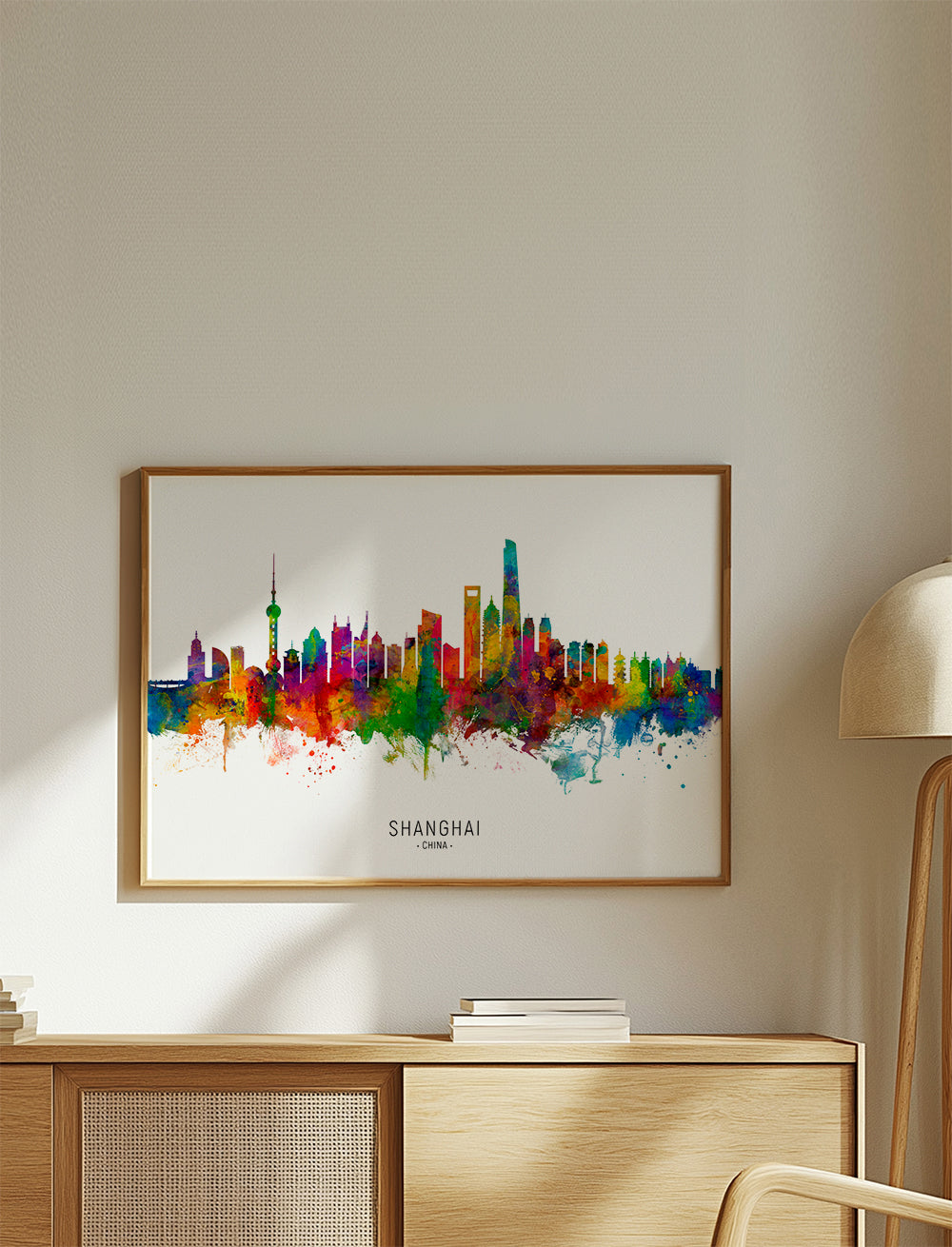 Shanghai Skyline multicolor