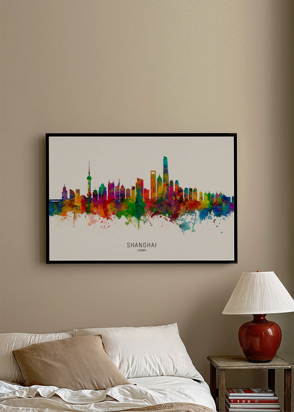 Shanghai Skyline multicolor