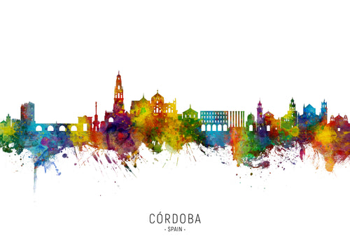 Córdoba Skyline multicolor - Unframed art print