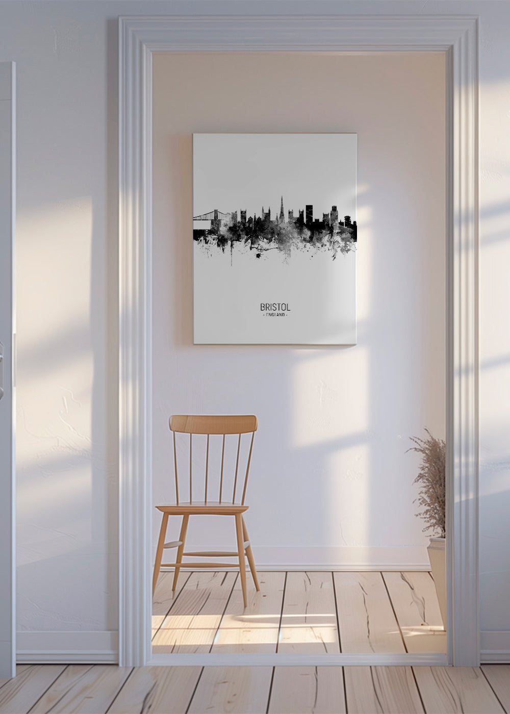 Bristol Skyline en blanco y negro