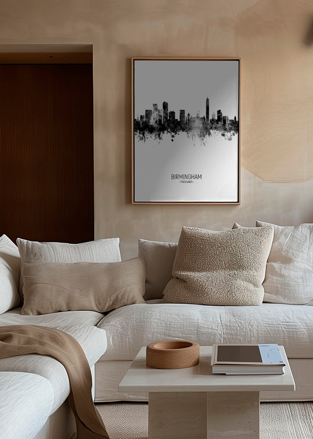 Birmingham Skyline en blanco y negro