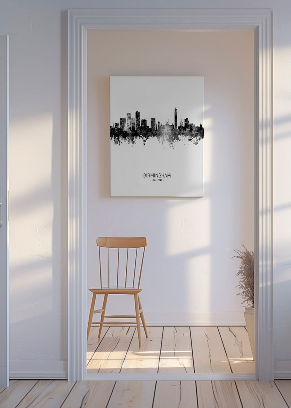 Birmingham Skyline en blanco y negro