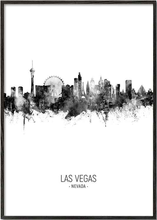 Las Vegas Skyline en blanco y negro