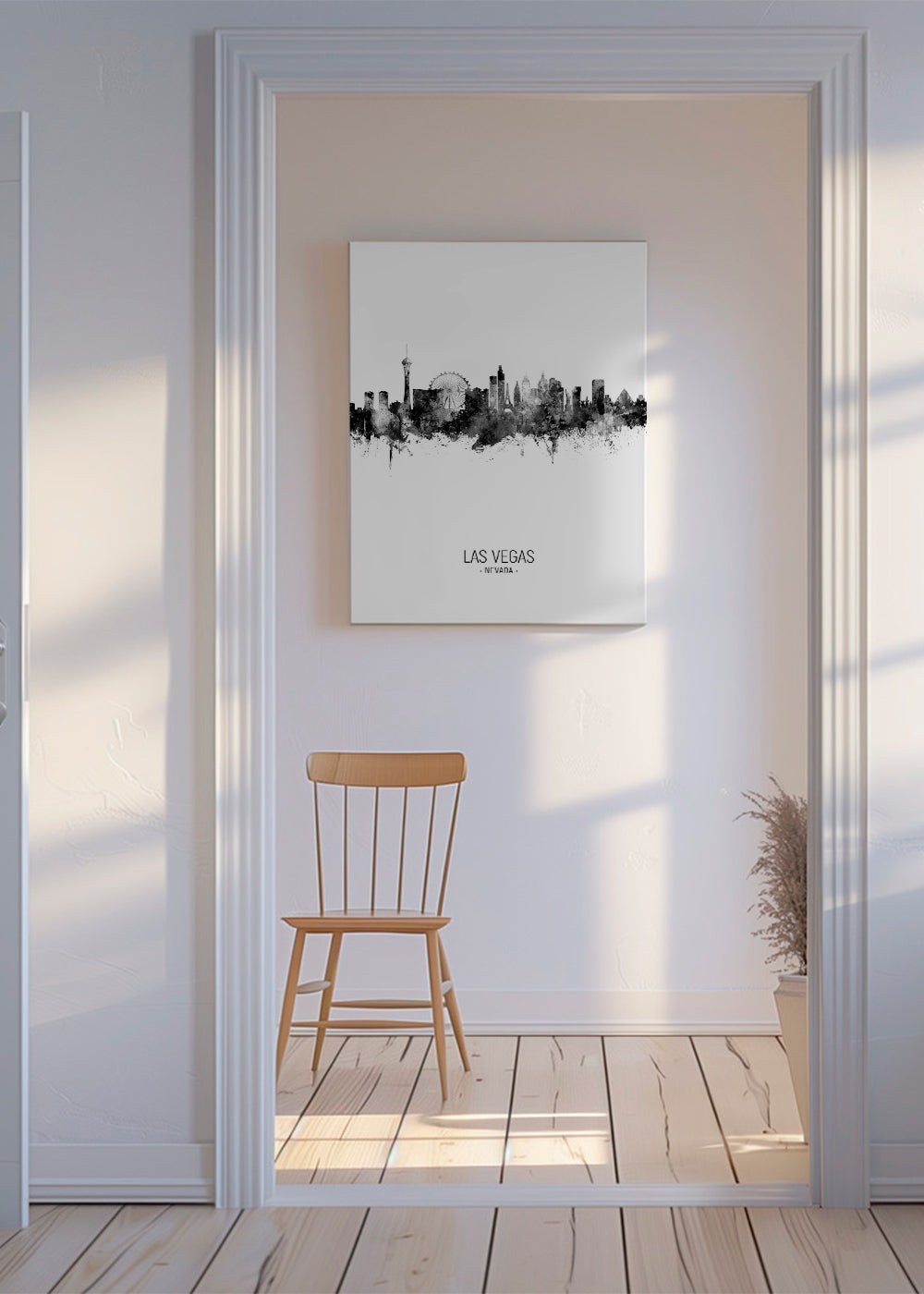Las Vegas Skyline en blanco y negro