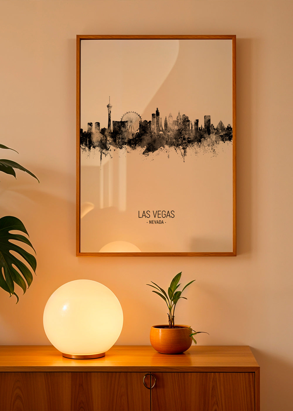 Las Vegas Skyline en blanco y negro