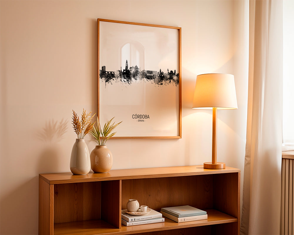 Córdoba Skyline en blanco y negro