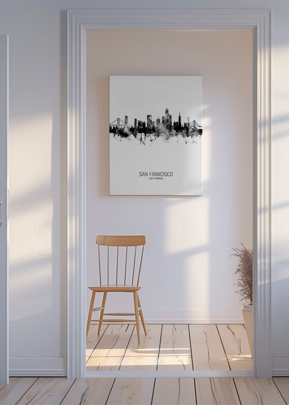 San Francisco Skyline en blanco y negro