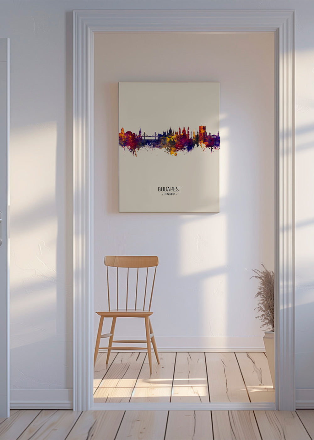 Budapest Skyline en beige