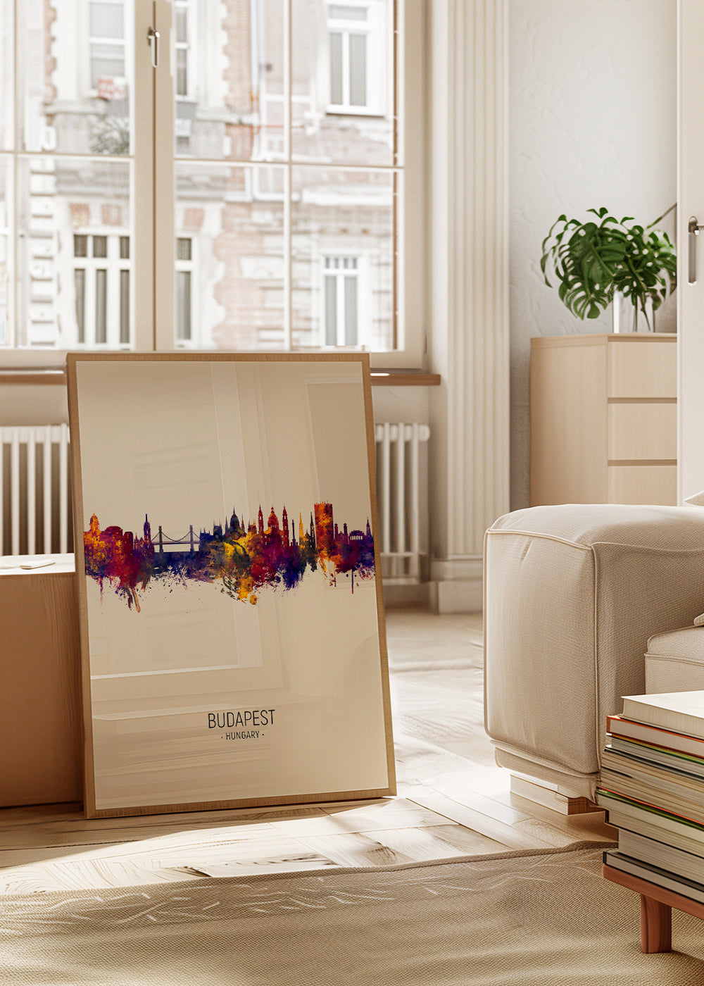 Budapest Skyline en beige