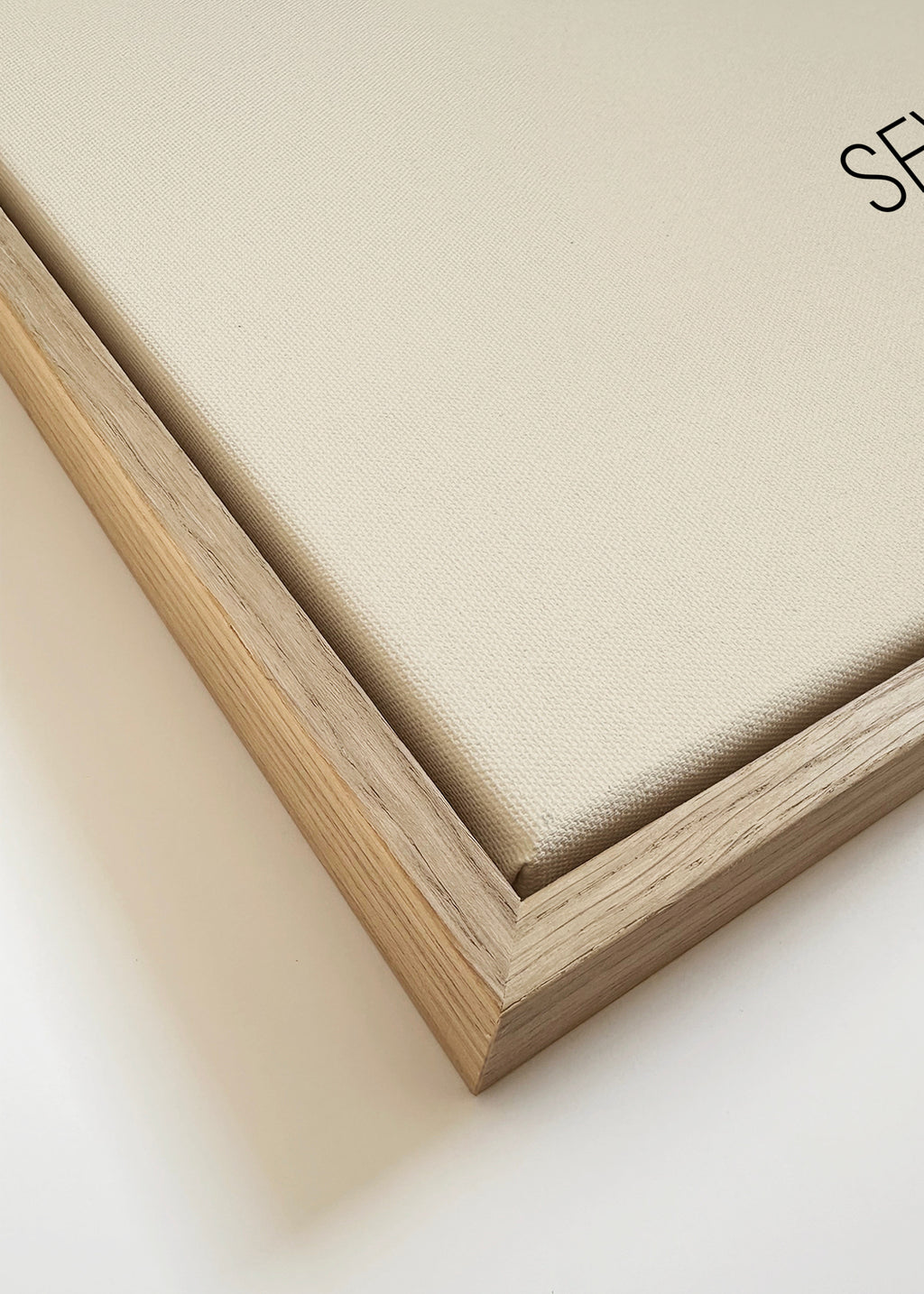 Sevilla Skyline en beige - Framed canvas detail