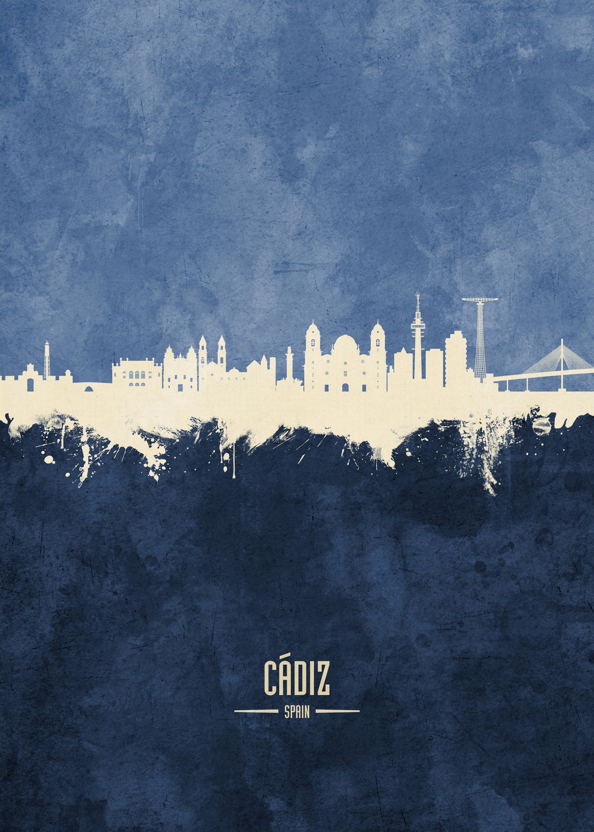 Cádiz Skyline - Unframed art print