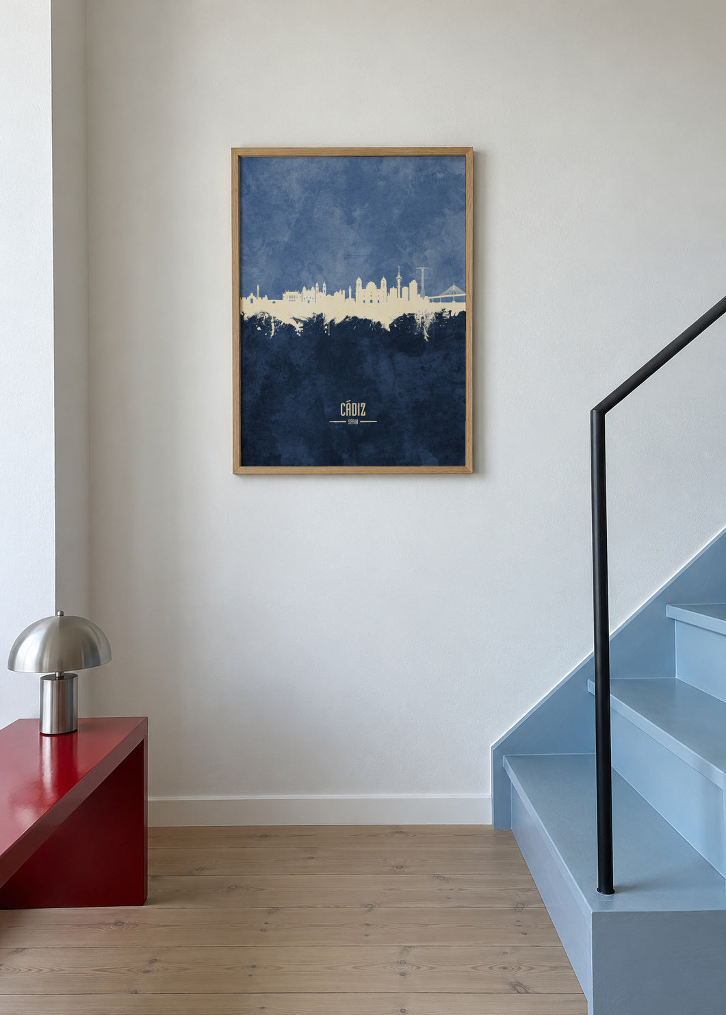 Cádiz Skyline - Framed poster in an interior