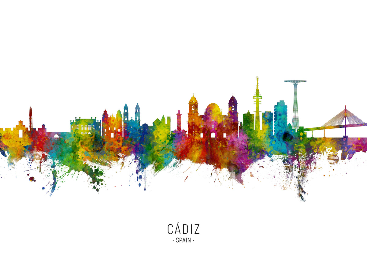 Cádiz Skyline - Unframed art print