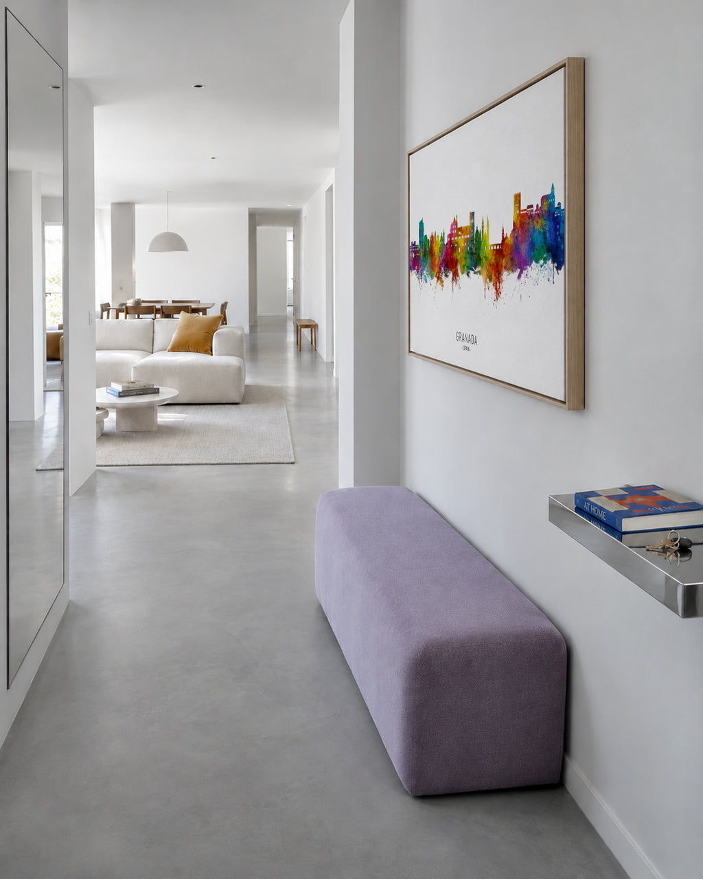 Granada Skyline - Framed canvas in an interior