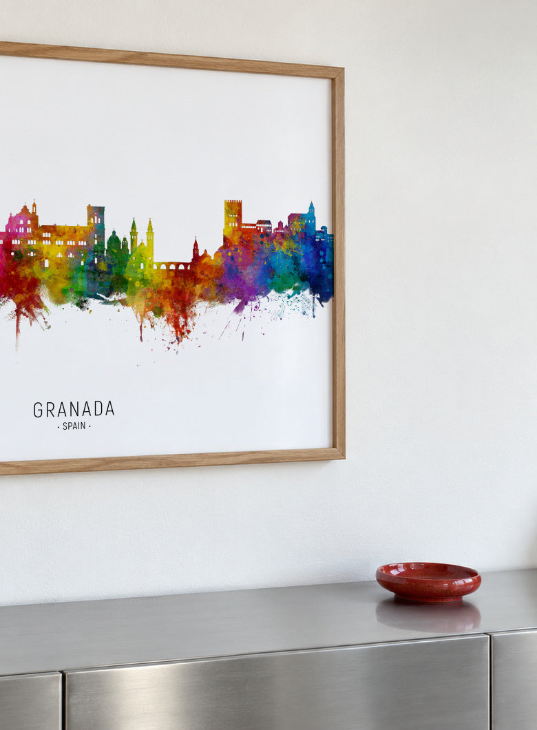 Granada Skyline - Framed poster detail