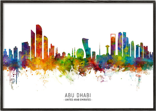 Abu Dhabi Skyline multicolor