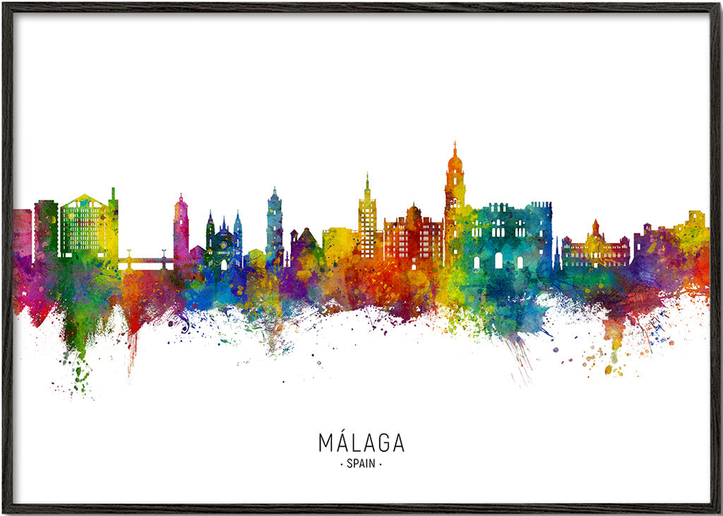 Málaga Skyline multicolor