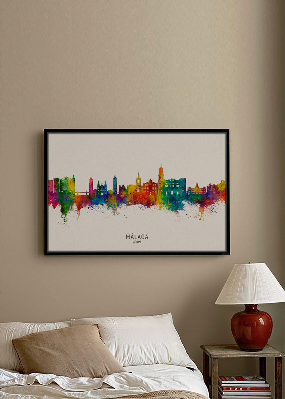 Málaga Skyline multicolor