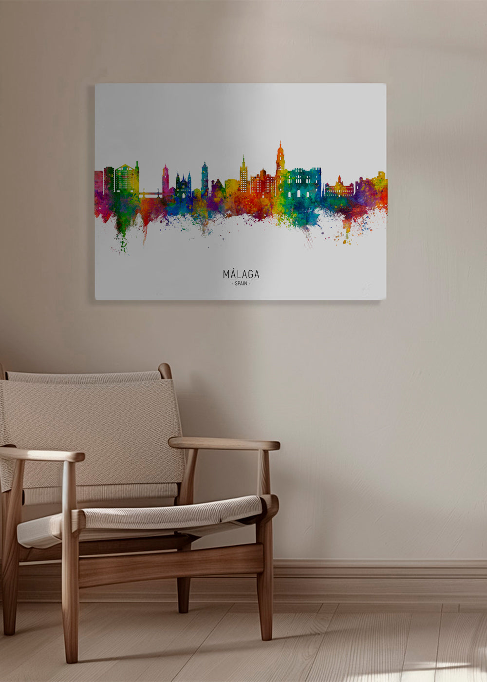 Málaga Skyline multicolor