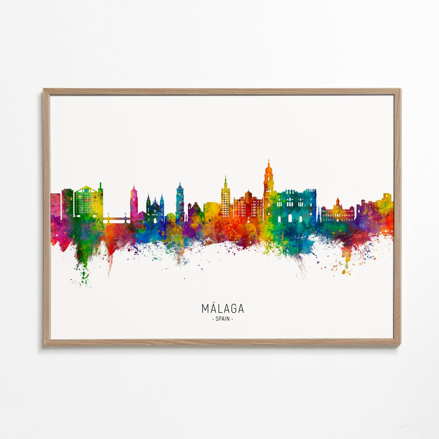 Málaga Skyline multicolor