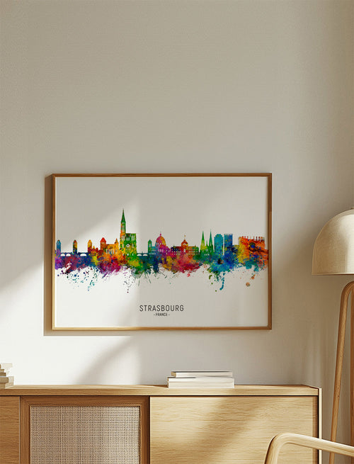 Strasbourg Skyline multicolor