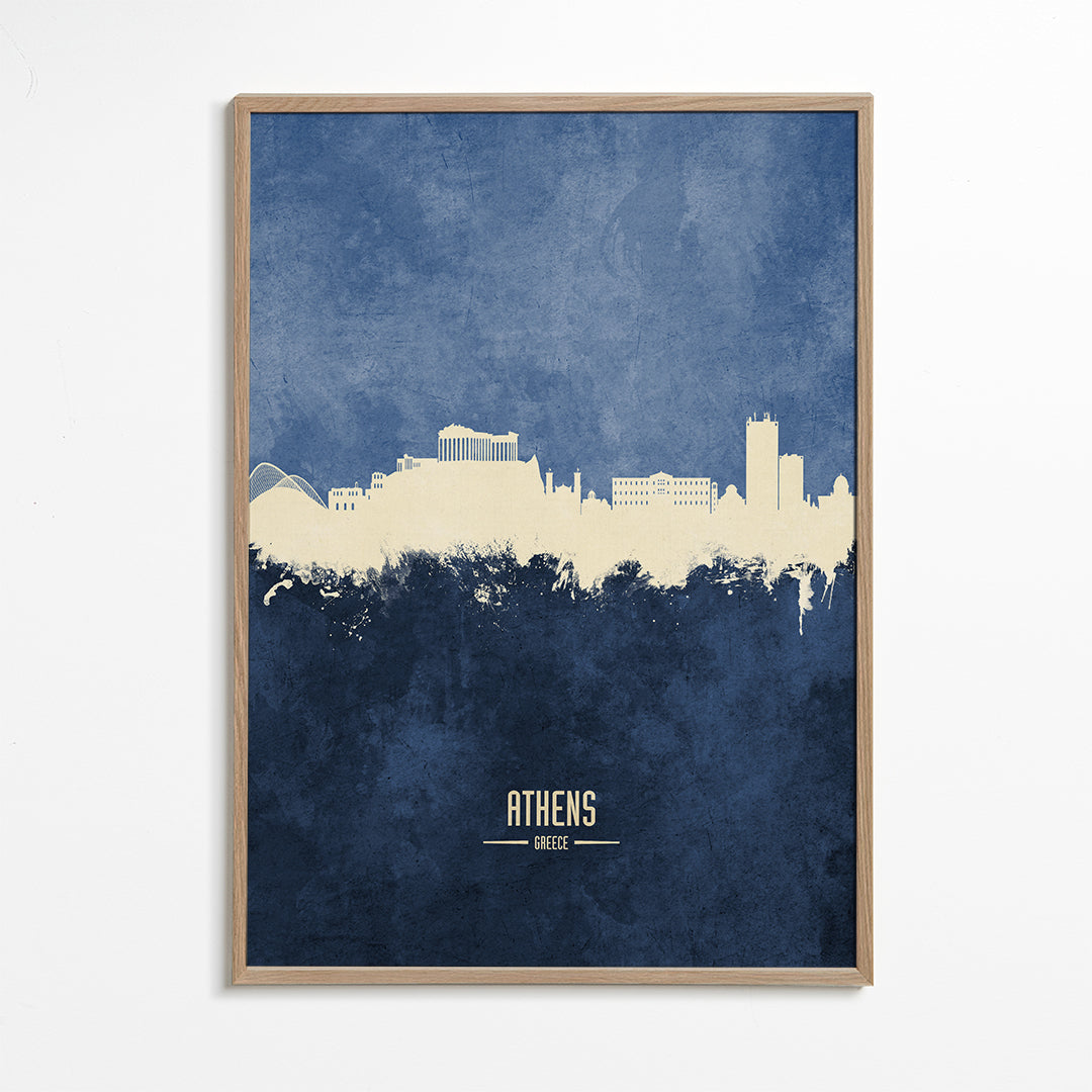 Athens Skyline azul