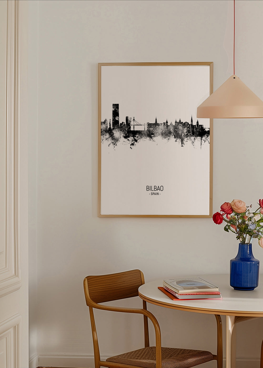 Bilbao Skyline blanco y negro