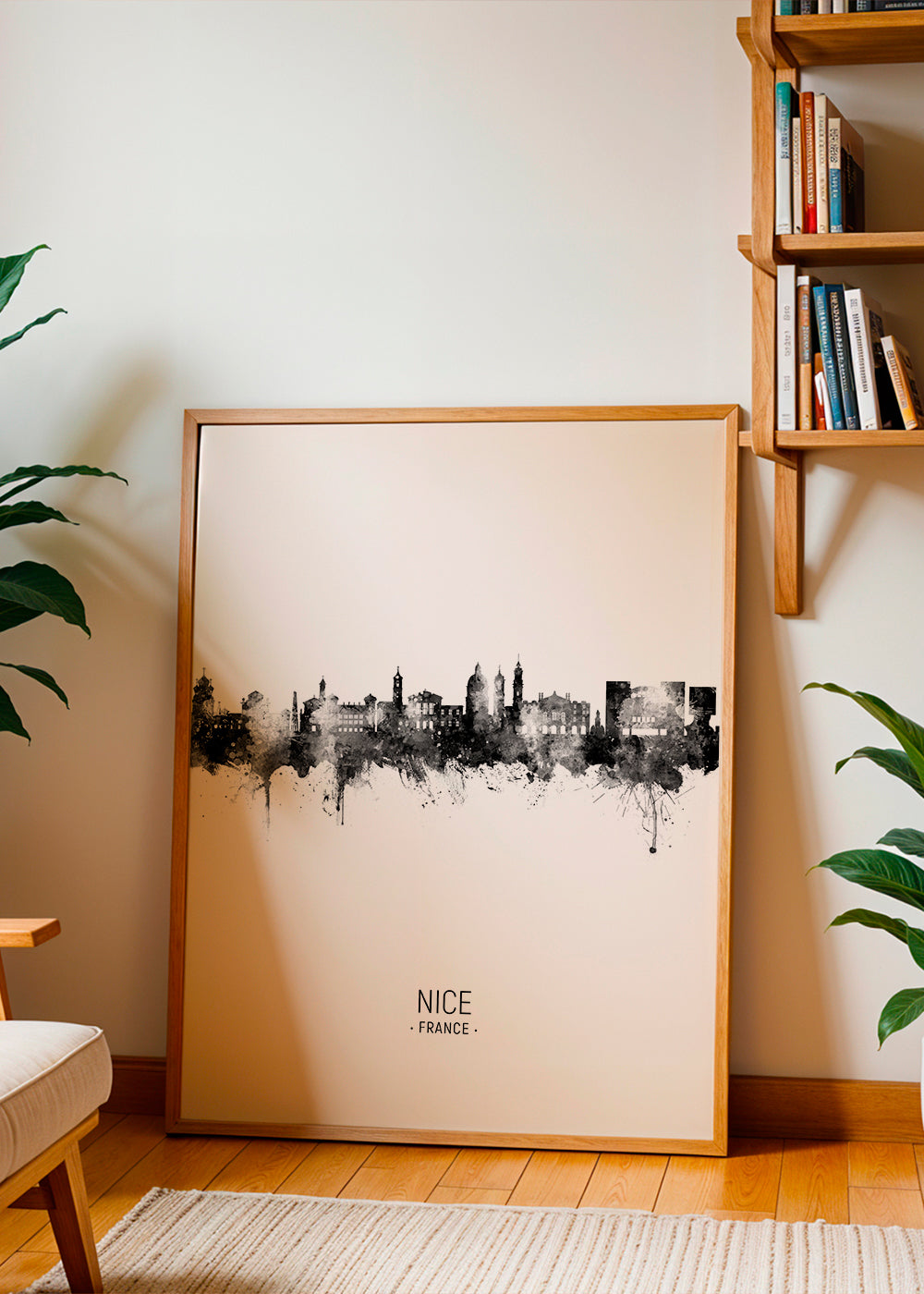 Nice Skyline blanco y negro