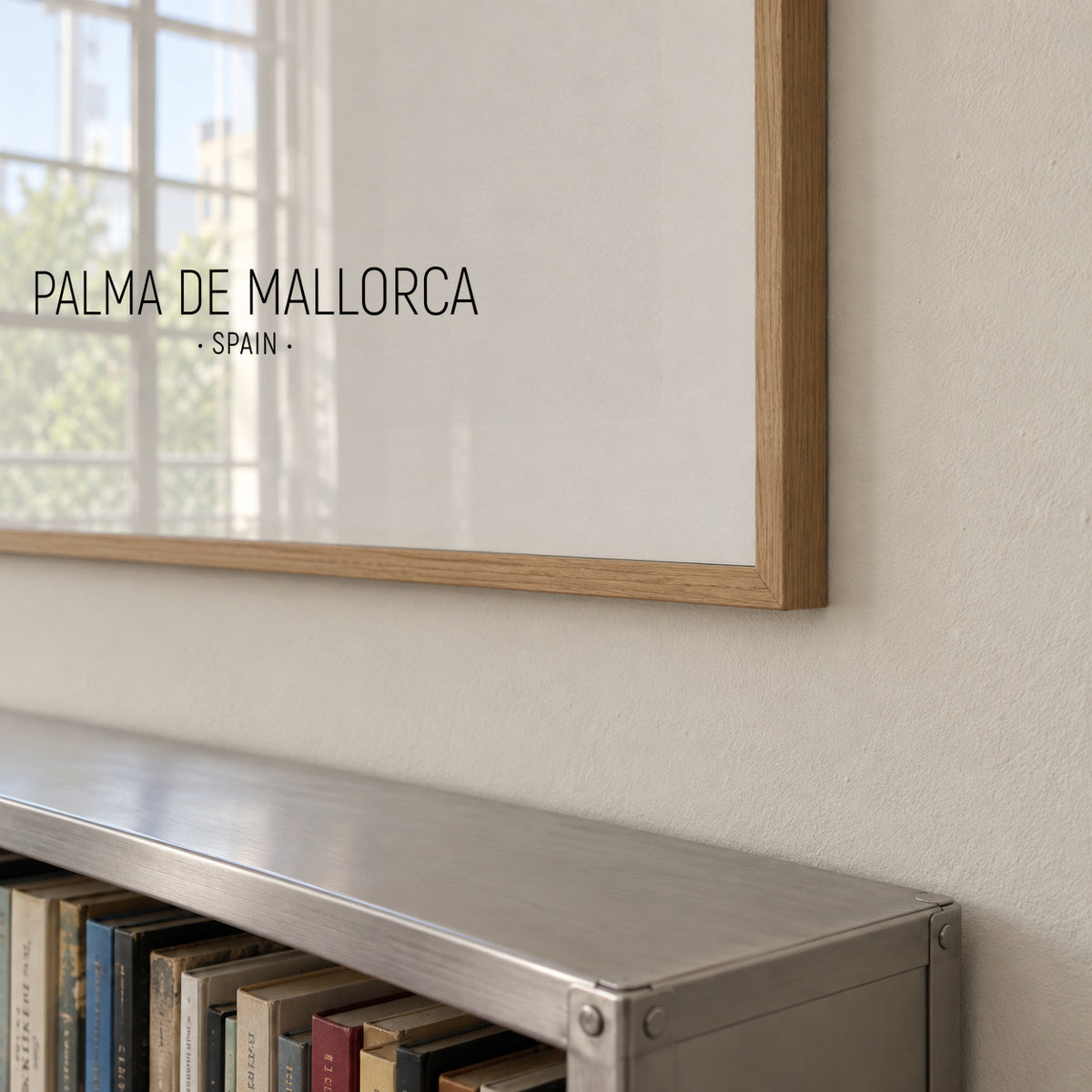 Palma de Mallorca Skyline blanco y negro - Framed poster detail