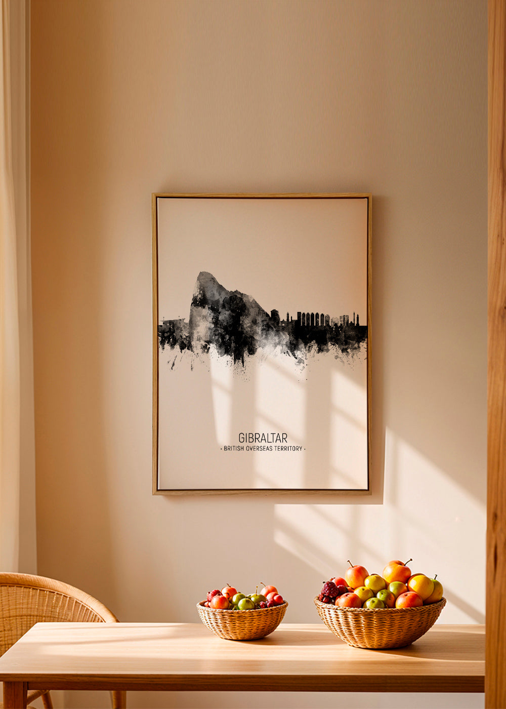 Gibraltar Skyline blanco y negro