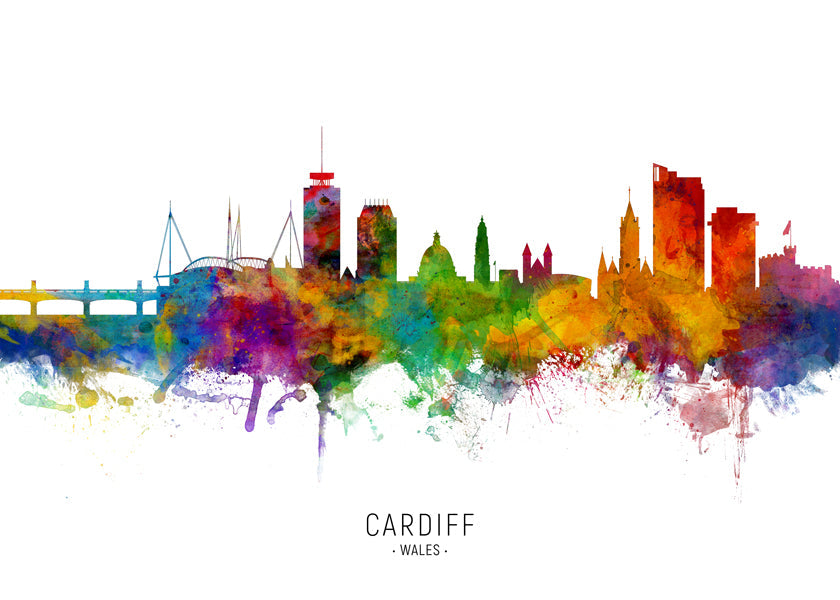 Cardiff Skyline multicolor