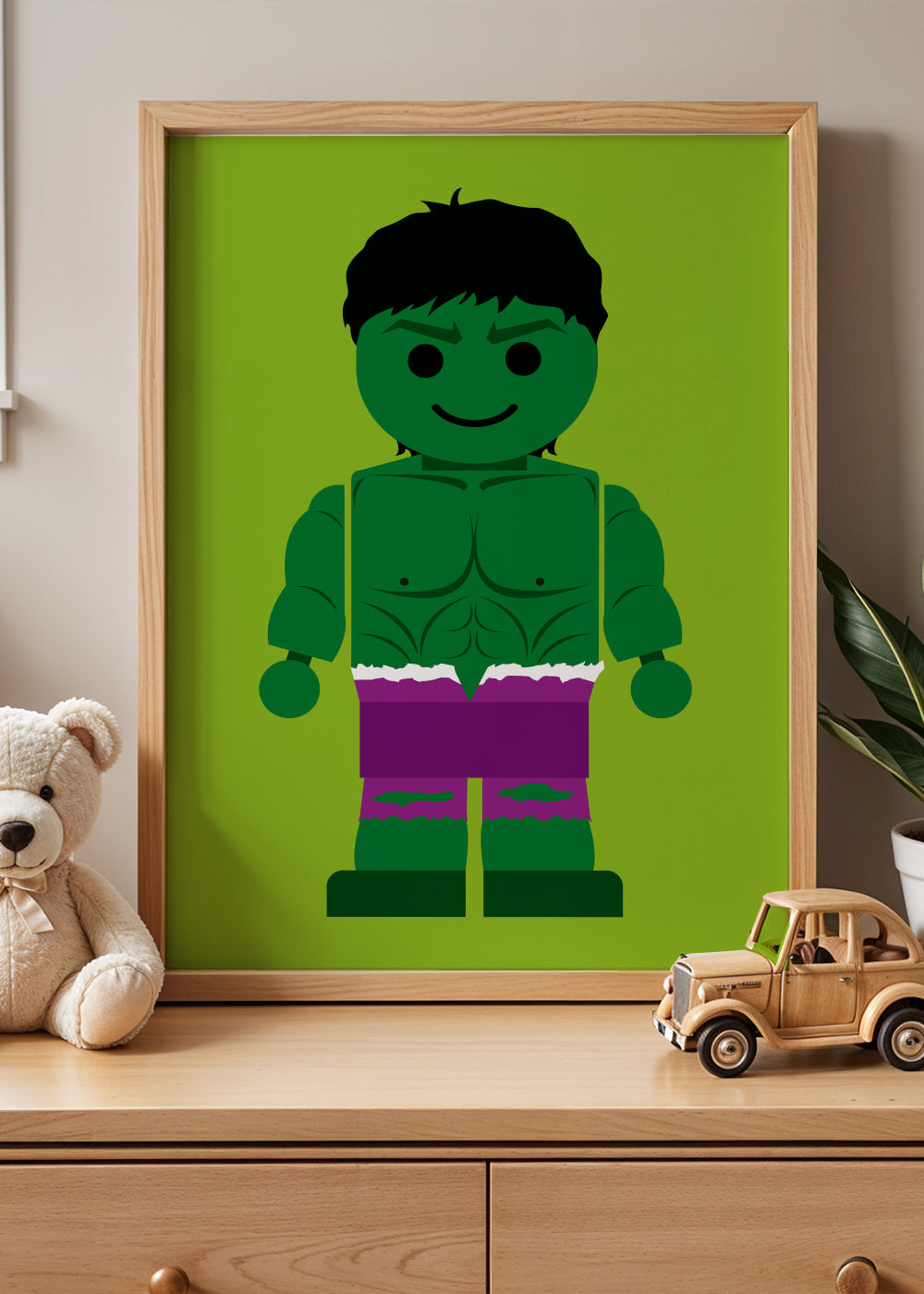 Toy Hulk - Framed poster in an interior