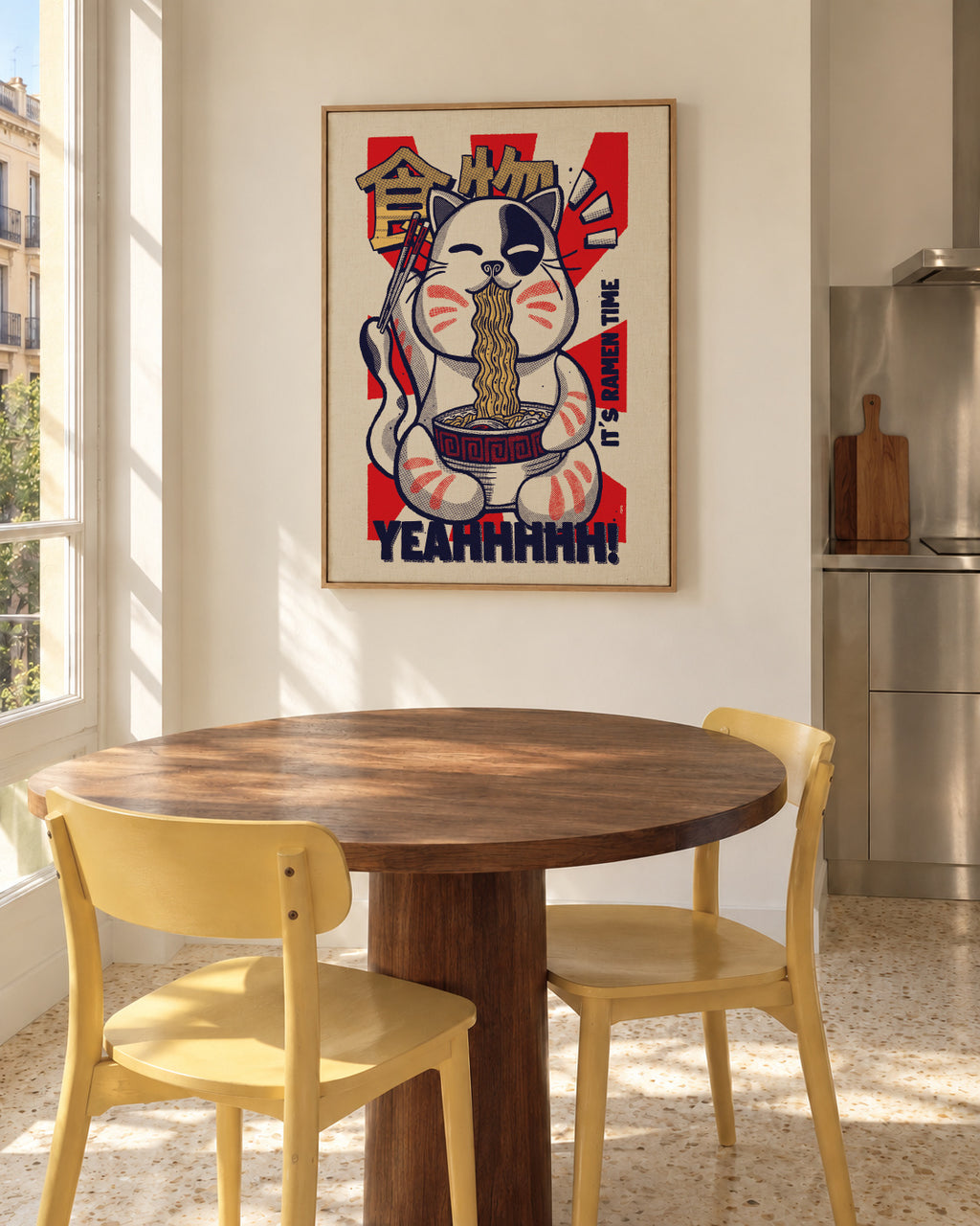 It's Ramen Time - Framed canvas in an interior