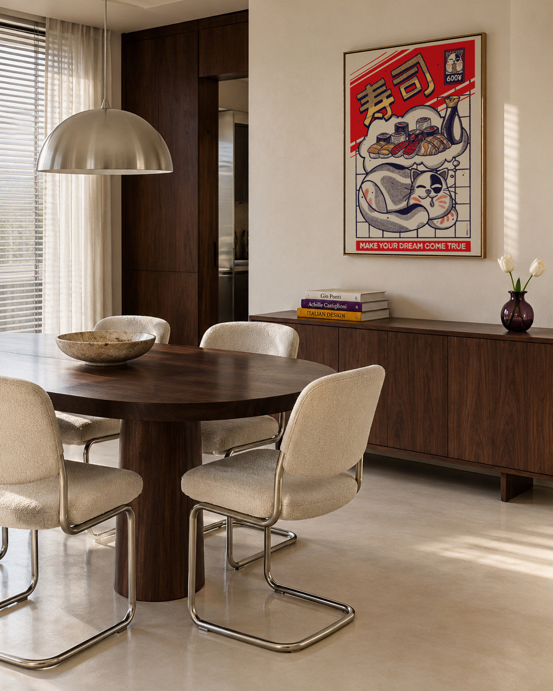 Dreamin About Sushi - Framed canvas in an interior