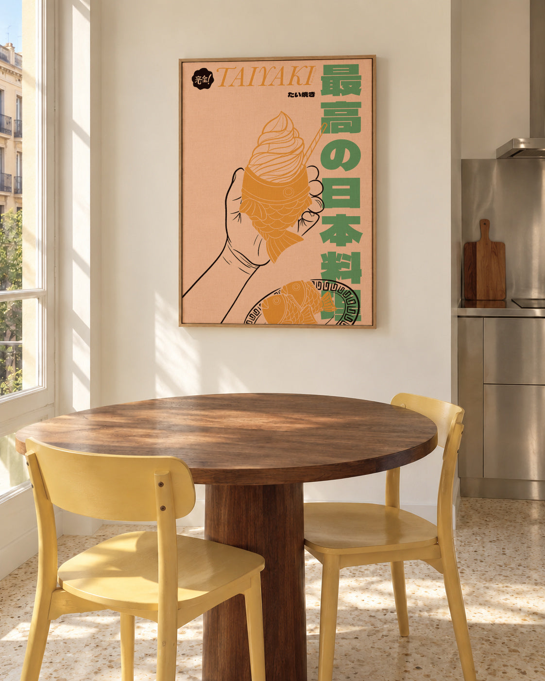 Taiyaki - Framed canvas in an interior