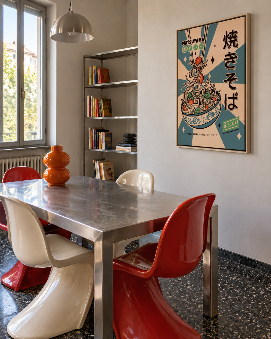 Noodles Every Day - Framed canvas in an interior