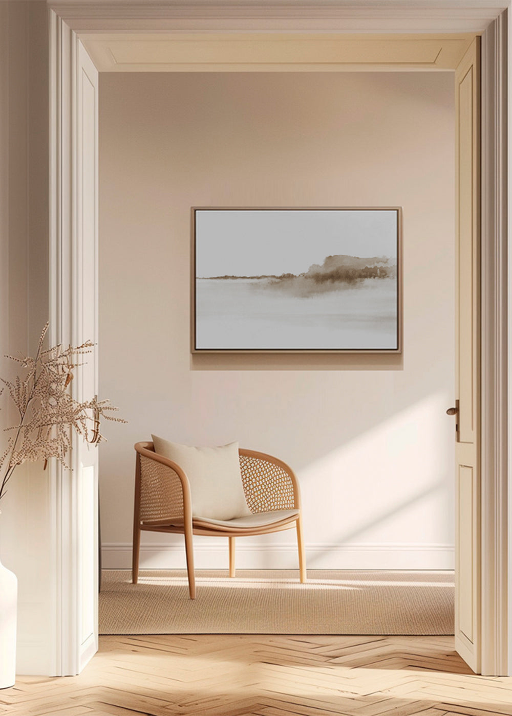 Watercolor landscape N 38 - Sepia